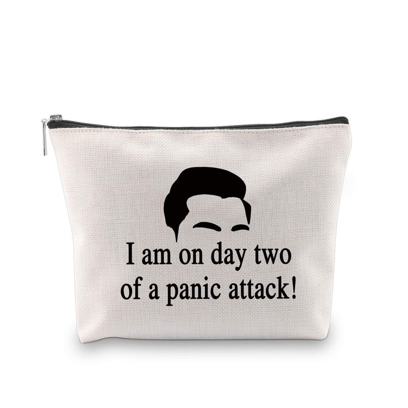 [Australia] - JXGZSO I Am On Day Two Of a Panic Attack Cosmetic Bag Makeup Bag Gift For Women (Two Of a Panic Attack White) Two Of a Panic Attack White 