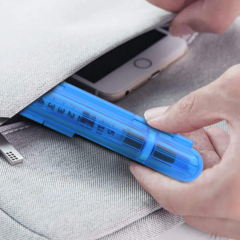 [Australia] - Medarchitect PSC (MA-PSC) Portable Travel Insulin Prefilled Syringe Case for Diabetes 2 Count (Pack of 1) Dark Blue Transparent+solid Green 