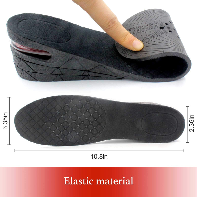 [Australia] - Height Increase Insoles, 3-Layer 1.2" to 2.75” Variable Height Increase Shoe Lifts, Air Cushion Taller Sole Lift, Heel Lift Shoe Height Inserts for Men and Women 3 layer 