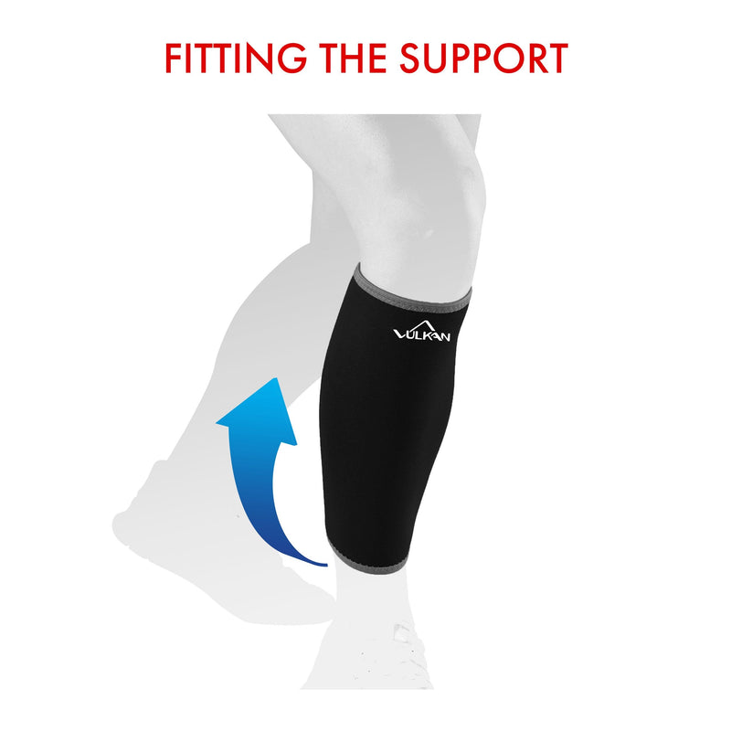 [Australia] - Vulkan Classic Calf and Shin Support, Breathable Lower Leg Brace, Athletic Compression Sleeve for Exercising and Walking, Small, 30-34 cm 