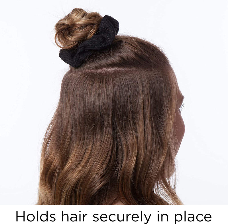 [Australia] - GOODY Hair Ouchless Painfree Women's Hair Scrunchie, Black, 8 Count 8 Count (Pack of 1) 