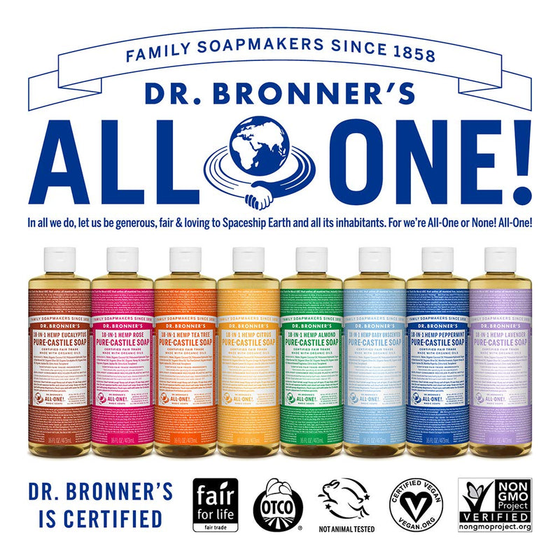 [Australia] - DR BRONNERS Organic Baby Pure Castille Liquid Soap 473ml (PACK OF 1) Unscented 473 ml (Pack of 1) 