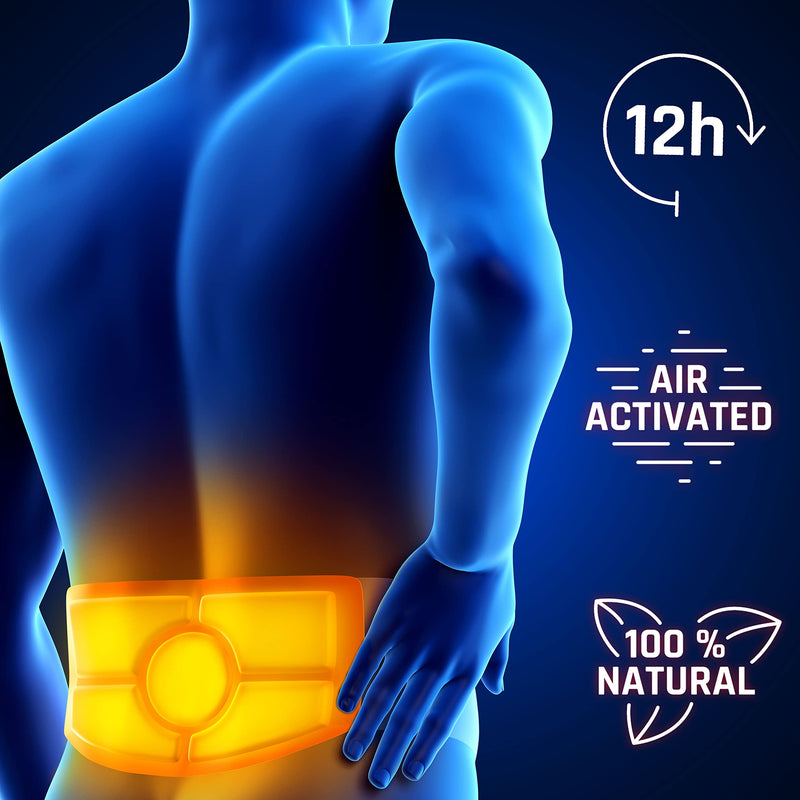 [Australia] - Heat belt - 12 hours of soothing deep heat, heat belt for lower back- adhesive heat patches - warming belt air-activated - 3 pieces 