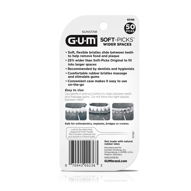 [Australia] - GUM - 10070942002360 Soft-Picks Wider Spaces Dental Picks, 50 Count (Pack of 6) 300 Count 