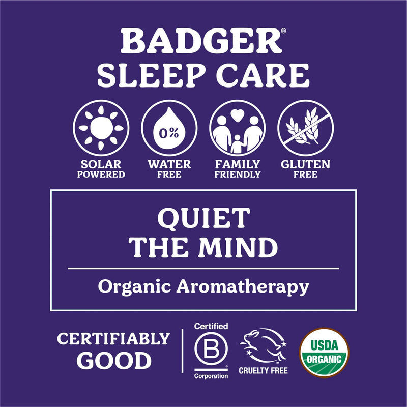 [Australia] - Badger Sleep Balm, Softens Skin Whilst Soothing The Mind, for a Blissful Nights Sleep Rub on The Temples or Pulse Points, Lavender and Bergamot Scent with Added Essential Oils, 56g 56 g (Pack of 1) 