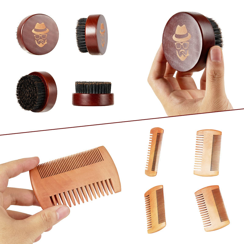 [Australia] - Beard Brush, 100% Boar Bristle Black Walnut Wood Beard Comb Brush for Men To Tame and Soften Your Facial Hair from Sofmild 