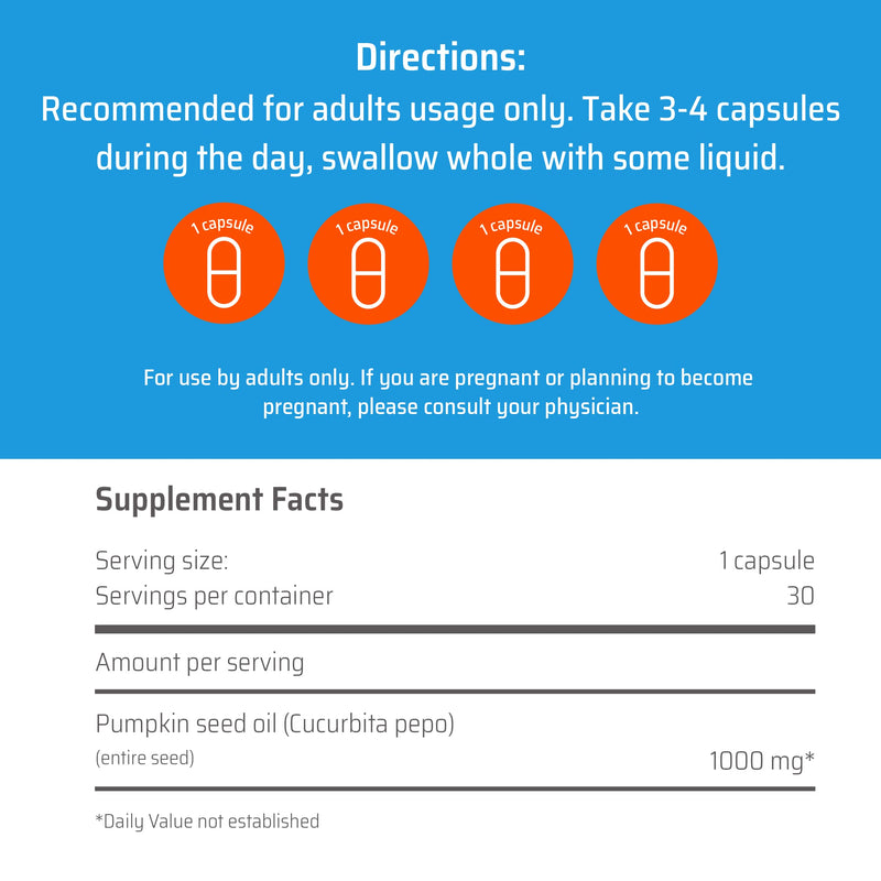 [Australia] - Sanhelios Curbita Bladder Caps Pumpkin Seed Oil 1,000mg - Healthy Bladder Function Support Supplement for Men & Women - Non-GMO, Sugar-Free, Preservative-Free, Gluten-Free - 30 Softgel Capsules 