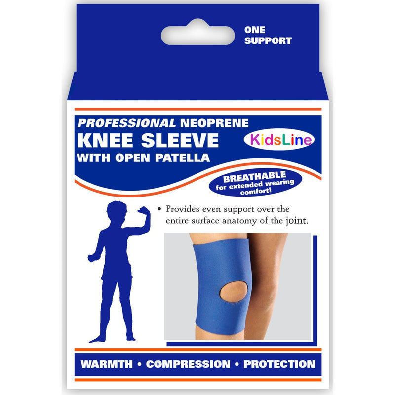 [Australia] - OTC KidsLine Knee Sleeve, Open Patella, Neoprene, Black, Medium Medium (Pack of 1) 