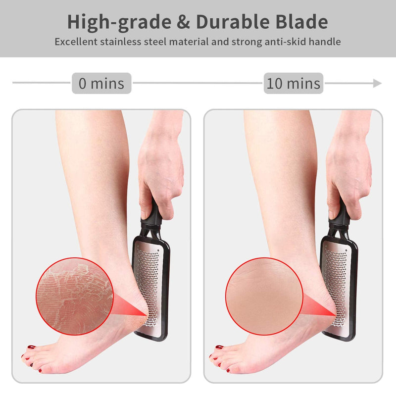 [Australia] - Pedicure Foot File Callus Remover - Large Stainless Steel Foot Scraper, Remove Hard Skin, Practical and Professional Foot Care File, Suitable for Dry and Wet Feet 