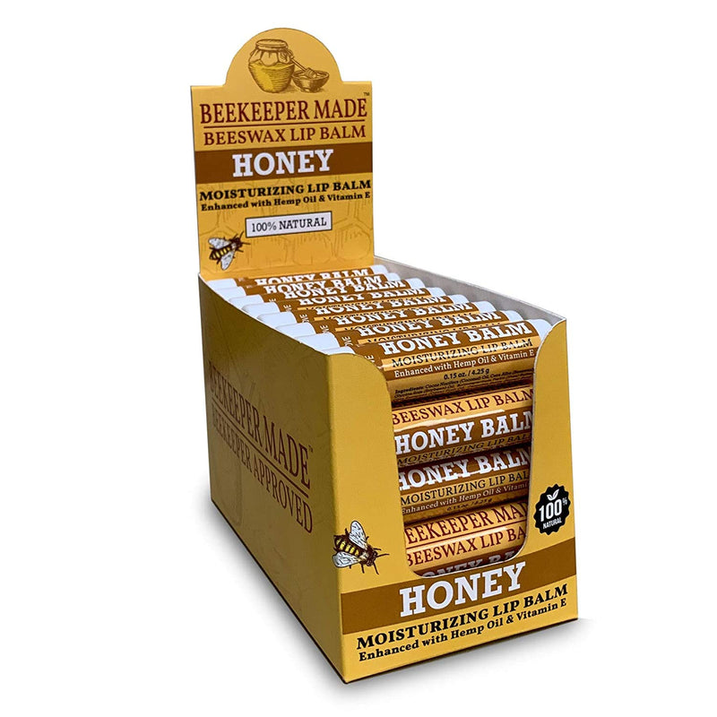 [Australia] - Beekeeper Made Beeswax Bulk Lip Balm, 40 Count Honey Flavor | For Men, Women, and Children. Great for Gifts, Showers, & More 