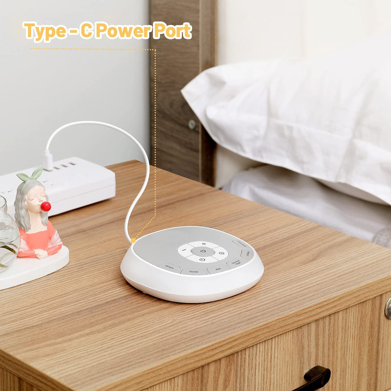 [Australia] - Sound Machine for Adults, Portable White Noise Machine, 9 High Quality Sleep Soundtracks, Child Lock/Timer/Memory Function/Dual Power Supply, with Storage Bag A800-parent Adult 