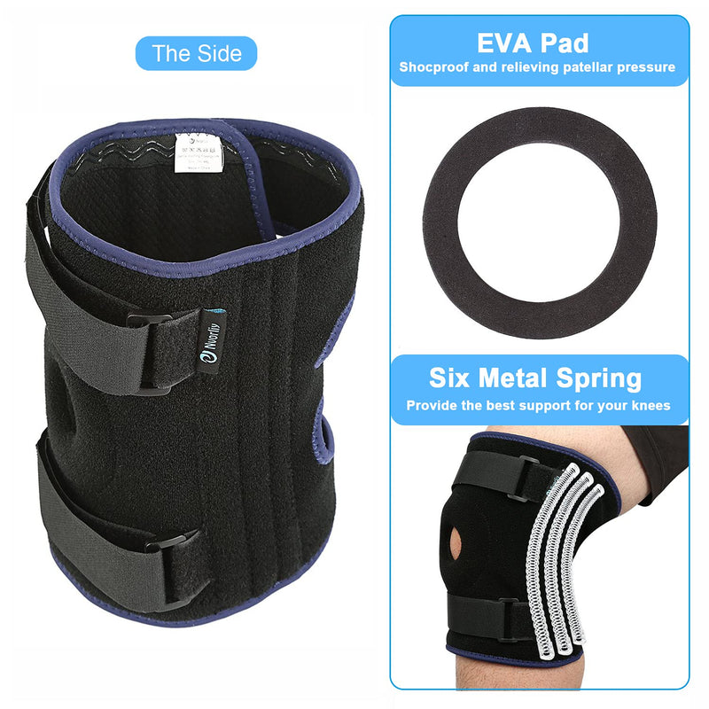 [Australia] - Nvorliy Plus Size Knee Brace XL-8XL Extra Large Open-Patella Stabilizer Breathable Neoprene Support For Arthritis, Acl, Running, Pain Relief, Meniscus Tear, Post-Surgery Recovery (XL/2XL) XL/2XL 