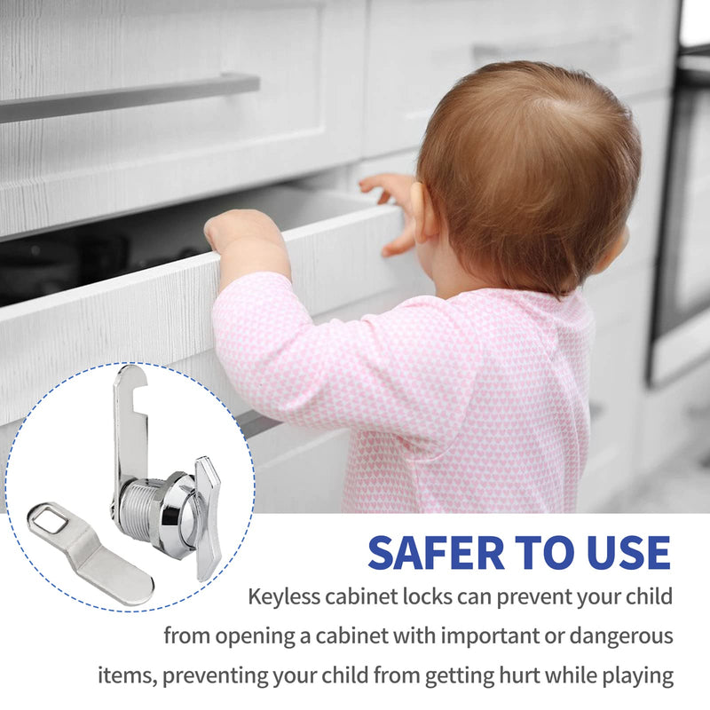 [Australia] - Thumb Operated Offset Cam Lock, 2-Pack 5/8 Inch Non-Locking Compartment Latch for Mounting in RV Compartment Door, Camper Storage Door, Cabinet Mailbox Drawer Keyless Replacement Lock 