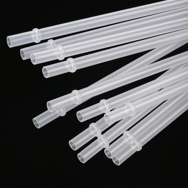 [Australia] - Dakoufish BPA Free 12 Piece 9 Inch Reusable Plastic Thick Drinking Straws for Mason Jar Yeti Rambler Plain Color（9inch，White） 9inch White 