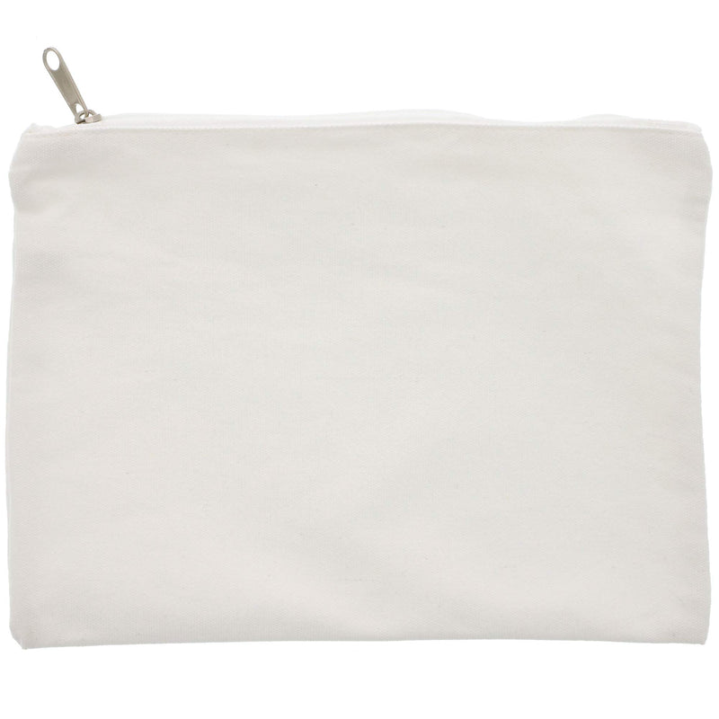 [Australia] - DIY Blank Cotton Canvas Makeup Bag with Zipper (8 x 6 in, 6 Pack) 