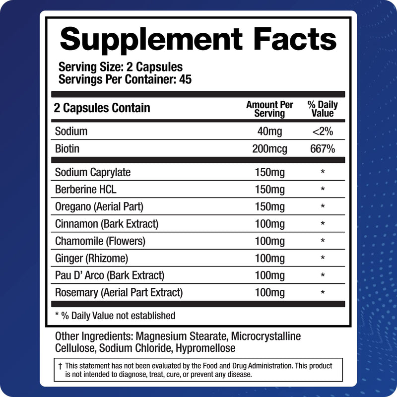 [Australia] - Candid-X | Candida Cleanse, Support Balanced Yeast, Oregano, Sodium Caprylate, Botanical Complex for Men and Women, Digestion Relief | 90 Capsules 