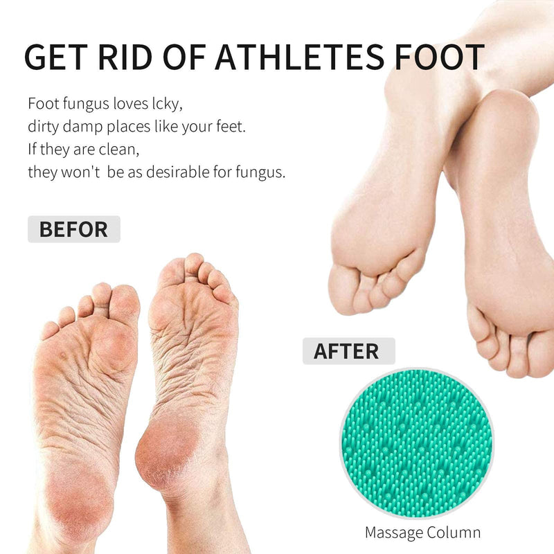 [Australia] - Newthinking Shower Foot Scrubber Cleaner Massager, Exfoliating Feet Massager Spa with Suction Cup Improves Foot Circulation & Reduces Foot Pain (Green) Green 