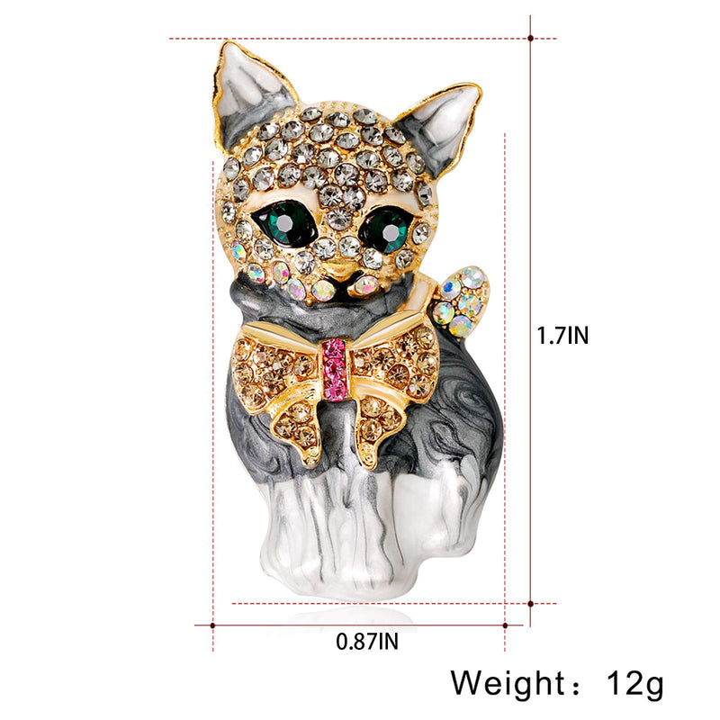 [Australia] - 101SANTEKI Brooch Pins for Women. Bulk Christmas Jacket Crafts Cute Pins Brooches Plump 3D Animal Pin for Women Girls cat 