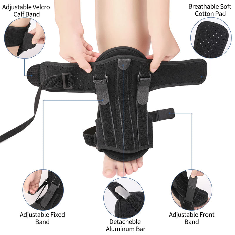 [Australia] - 2021 New Upgraded Plantar Fasciitis Night Splint, Adjustable Ankle Brace Foot Drop Orthotic Brace Night Splint for Plantar Fasciitis, Arch Foot Pain, Achilles Tendonitis Support for Women, Men 