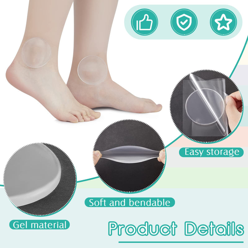 [Australia] - 4 Pieces Cross Ankle Gel Pads Skate Ankle Gel Discs Cushion Pads Ankle Protector Brace Skate Accessories for Ice Skating Riding Ski Ankle Protection, 2.48 Inch 