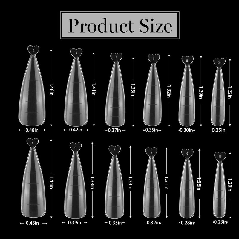 [Australia] - Beetles Poly Extension Gel Dual Nail Form - 120 Pcs Builder Gel Flat Stiletto Nail Molds Coffin False Nail Tips for Gel Manicure Nail Art Design Salon DIY at Home A-Style 