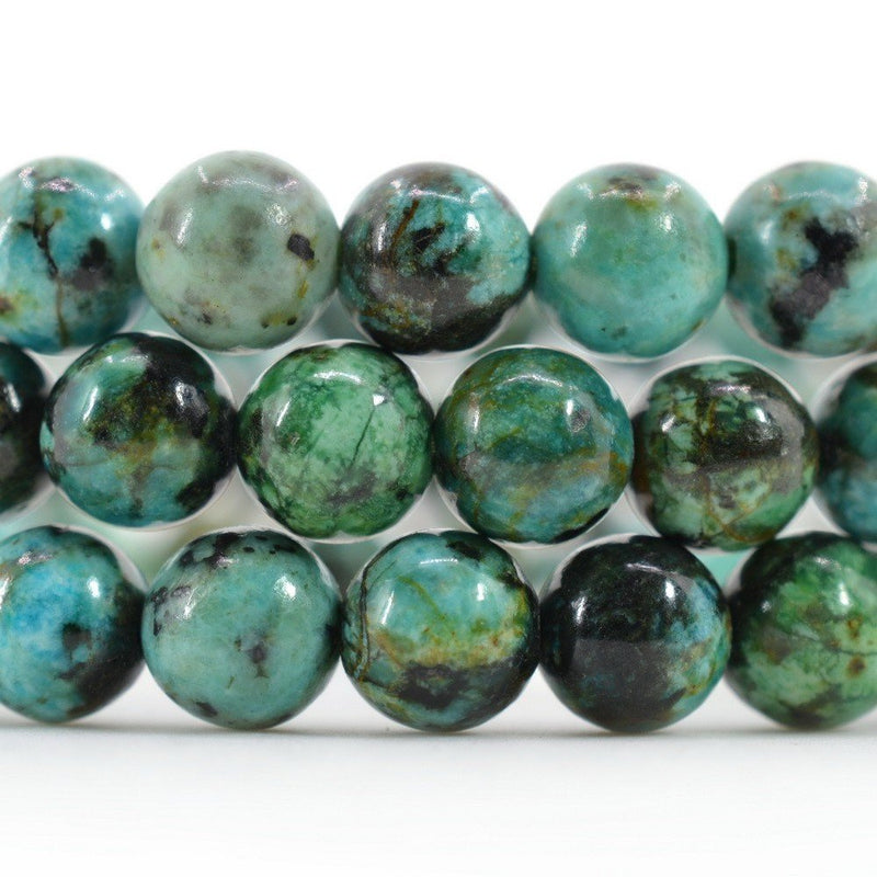 [Australia] - Justinstones Gem Semi Precious Gemstone 6mm Round Beads Stretch Bracelet 6.5 Inch A Grade African Turquoise 