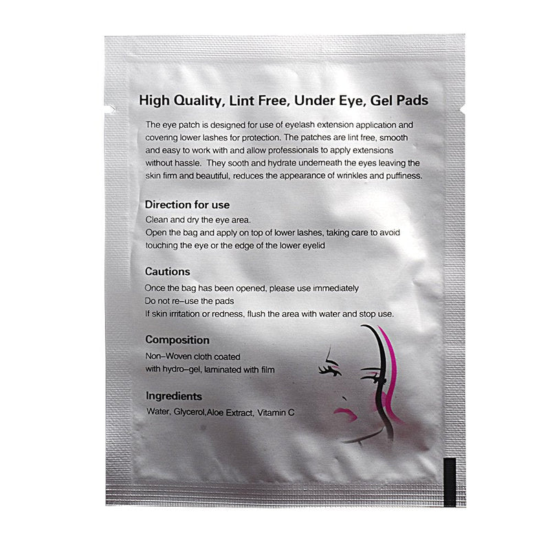 [Australia] - Eye Gel Pads, 50pcs of Under Eye Gel Pads for Eyelash Lash Extensions Lint Free Lash Eye Pads Patches 