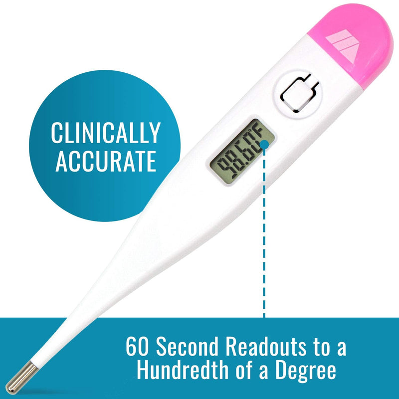 [Australia] - MABIS Digital Basal Body Thermometer for Ovulation Tracking, Fertility, Period Tracking and Natural Family Planning with Beeper and Memory, Oral Use Only 