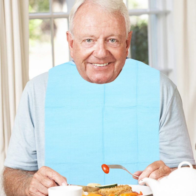 [Australia] - Artibetter Disposable Adult Bibs for Eating Waterproof Adult Bibs Disposable Adult Poly Bibs Disposable Bibs For Adults 