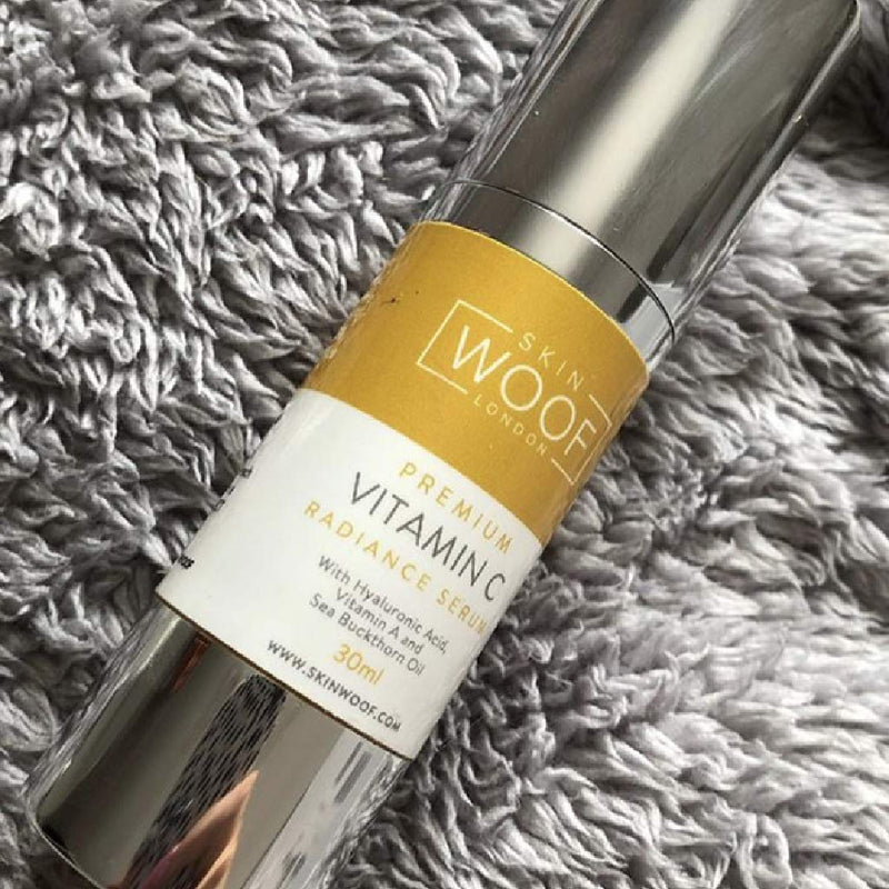 [Australia] - Skin Woof Vitamin C Radiance Serum with Hyaluronic Acid, Vitamin A and Sea Buckthorn Oil | Instantly Revives and Brightens Skin | Natural & Organic - 30ml 
