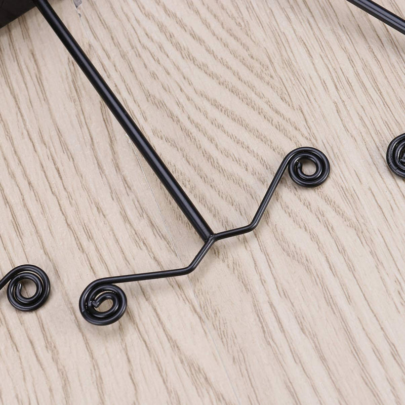 [Australia] - TOPBATHY 6 Pcs 3 Sizes T Shape Earrings Storage Rack Metal Arcrylic Stoving Varnish Earrings Display Stand for Shop Home (Black + Transparent) 