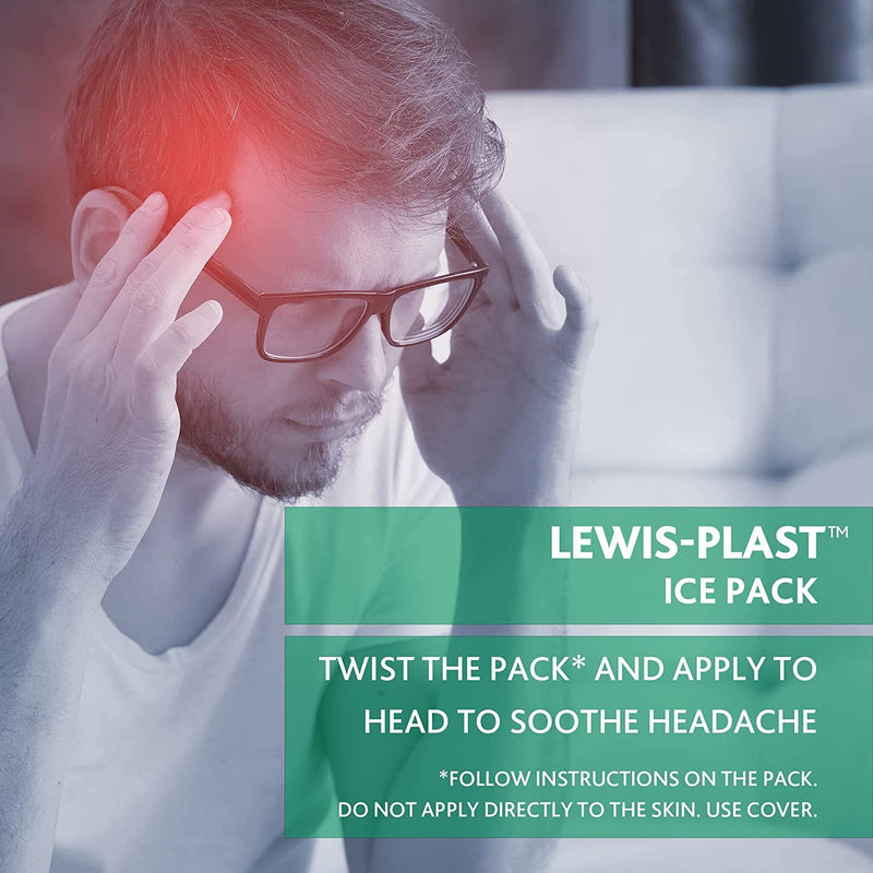 [Australia] - Lewis-Plast Premium Instant Ice Pack - Disposable Cold Therapy Ice Packs, Instant Pain Relief for Back, Neck, Ankle, Sprains, Headaches and Toothache 