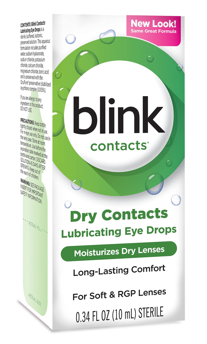 [Australia] - Blink Contacts Lubricant Eye Drops, 10 ml (Pack of 3) 