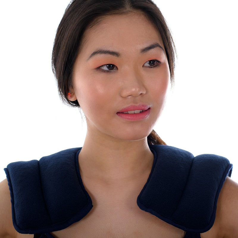[Australia] - Zhu-Zhu Neck & Shoulder Heat Pad - Microwavable Lavender Wheat Bag - Navy Fleece … 