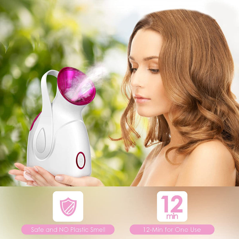 [Australia] - Facial Steamer, 3-in-1 Portable Warm Mist Face Steamer, Newest 10X Penetration Nano Ionic Facial Steamer for Women Moisturizing for Home SPA Cleansing Pores(4 Piece Stainless Steel Skin Kit Included) 