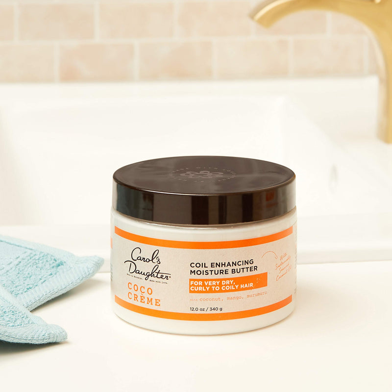 [Australia] - Carol’s Daughter Coco Creme Coil Enhancing Moisture Butter for Very Dry Hair, with Coconut Oil and Mango Butter, Paraben Free and Silicone Free Butter for Curly Hair, 12 oz 