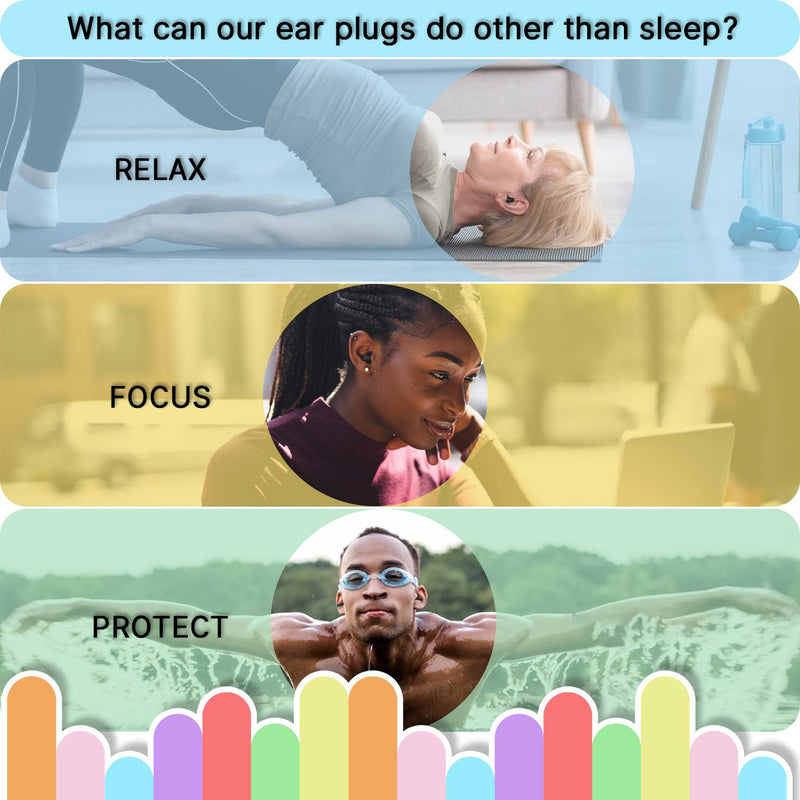 [Australia] - Ear Plugs for Sleep Soft Silicone Reusable, Earplugs for Sleeping Noise Cancelling(4Pairs) 4 Pairs EarPlugs 