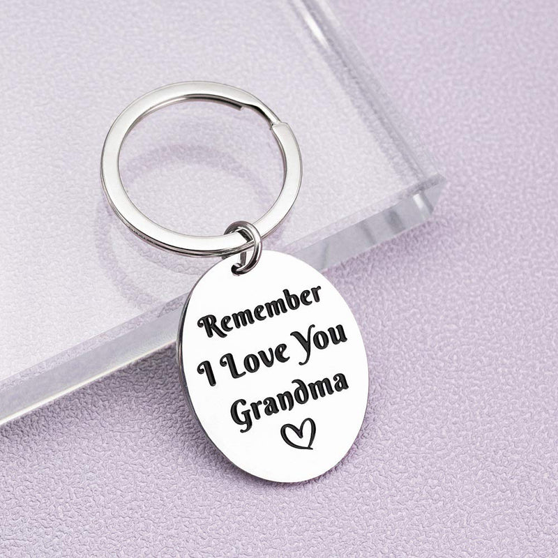 [Australia] - Grandma Keychain Gift for Grandmother from Granddaughter Grandson Grandchild- Remember I Love You Grandma -Wedding Gifts Mother Bride Groom for Mother's Day Christmas Birthday Jewelry 