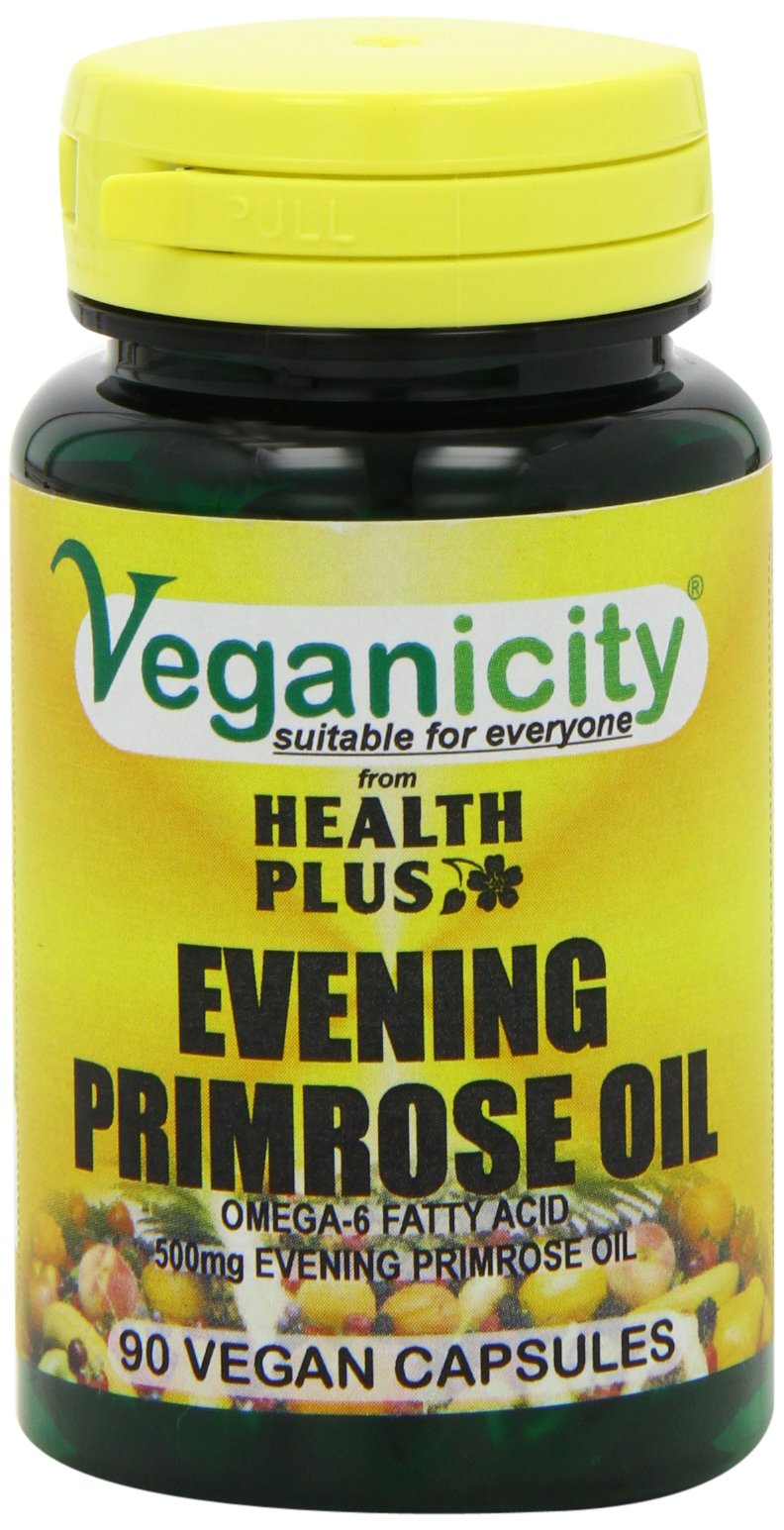[Australia] - Veganicity 500mg Vegan Evening Primrose Oil Women's Health Supplement - Capsules, 90 Count (Pack of 1) 