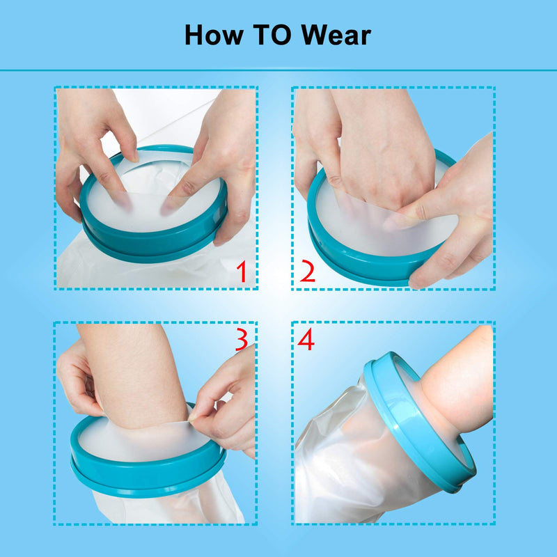 [Australia] - DESTRIC Waterproof Arm Cast Wound Cover for Shower Bath,Plaster Bandage Protector Watertight for Broken Arms Wrists Bones Hands, Burns, Tattoos Half arm1 