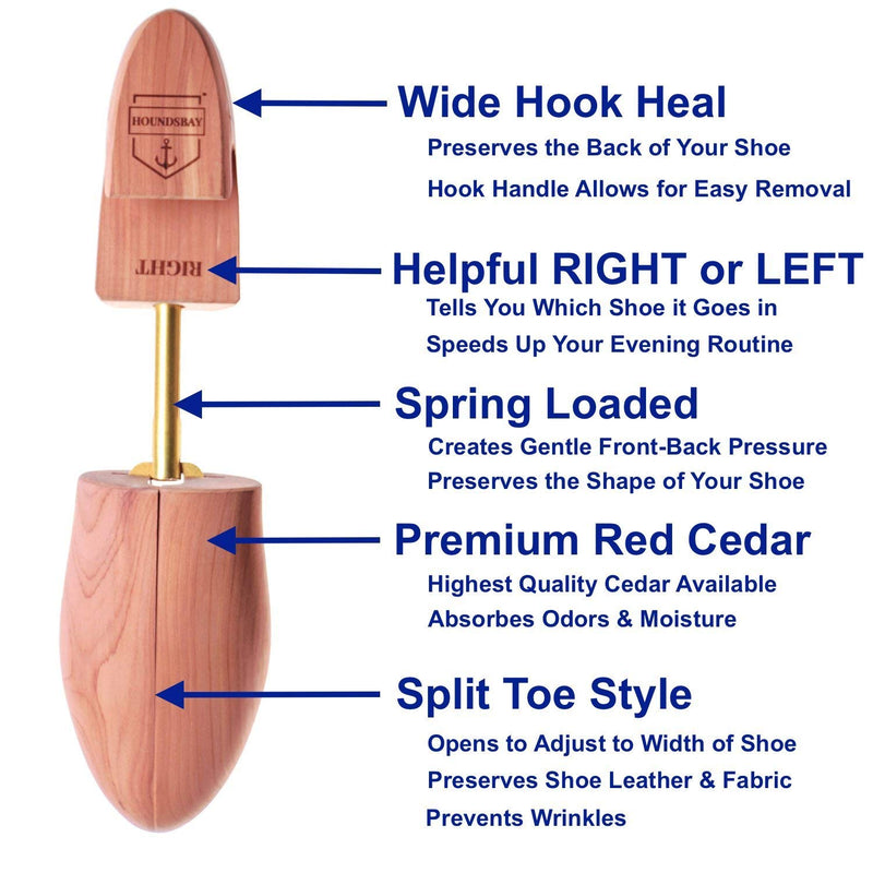 [Australia] - HOUNDSBAY Cedar Shoe Tree for Men | Wide Heel | Plants a Tree in USA Small / 6.5 - 7.5 