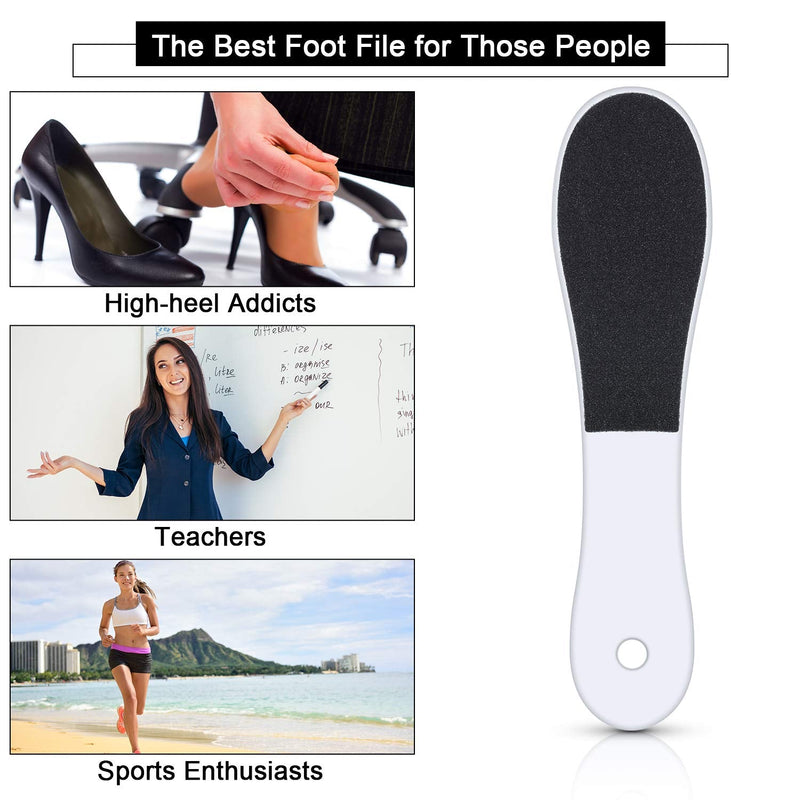 [Australia] - 4 Pieces Double-Sided Foot File Foot Rasp File Dead Skin Remover Foot Scrubber Hard Skin Remover Foot Care for Wet and Dry Cracked Feet 