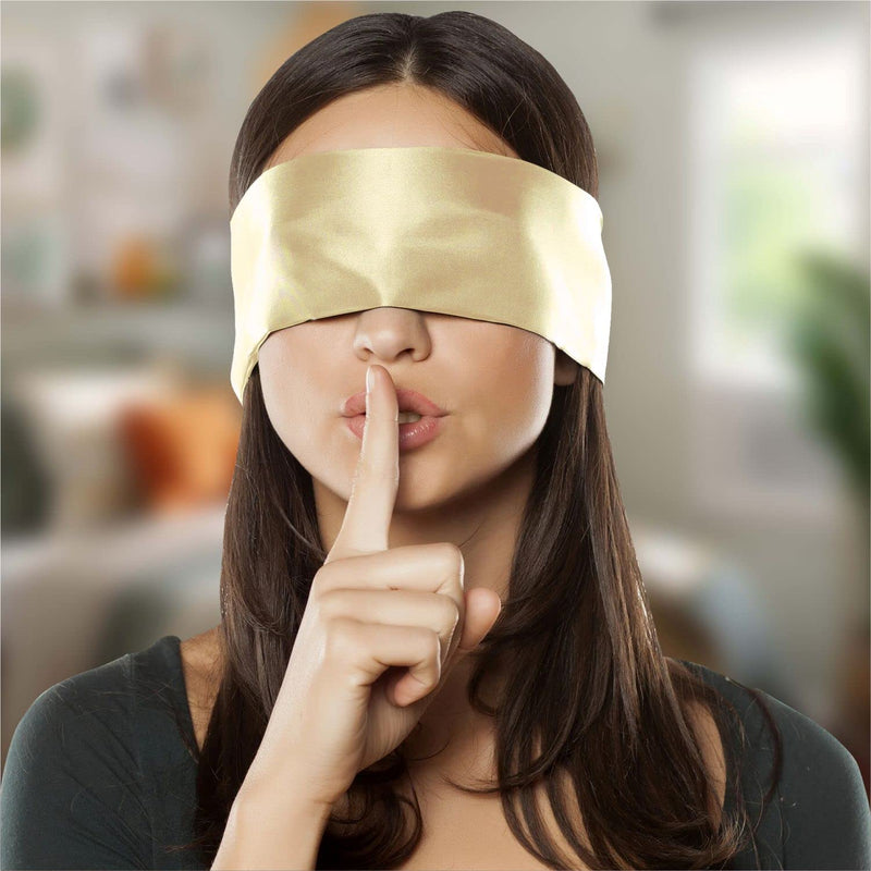 [Australia] - 3 pcs Silk Satin Blindfold Eye Cover Silk Sleeping mask Valentine Gift 155cm / 62” (Pearl, Mocha Brown, Light Pink) Pearl, Mocha Brown, Light Pink 