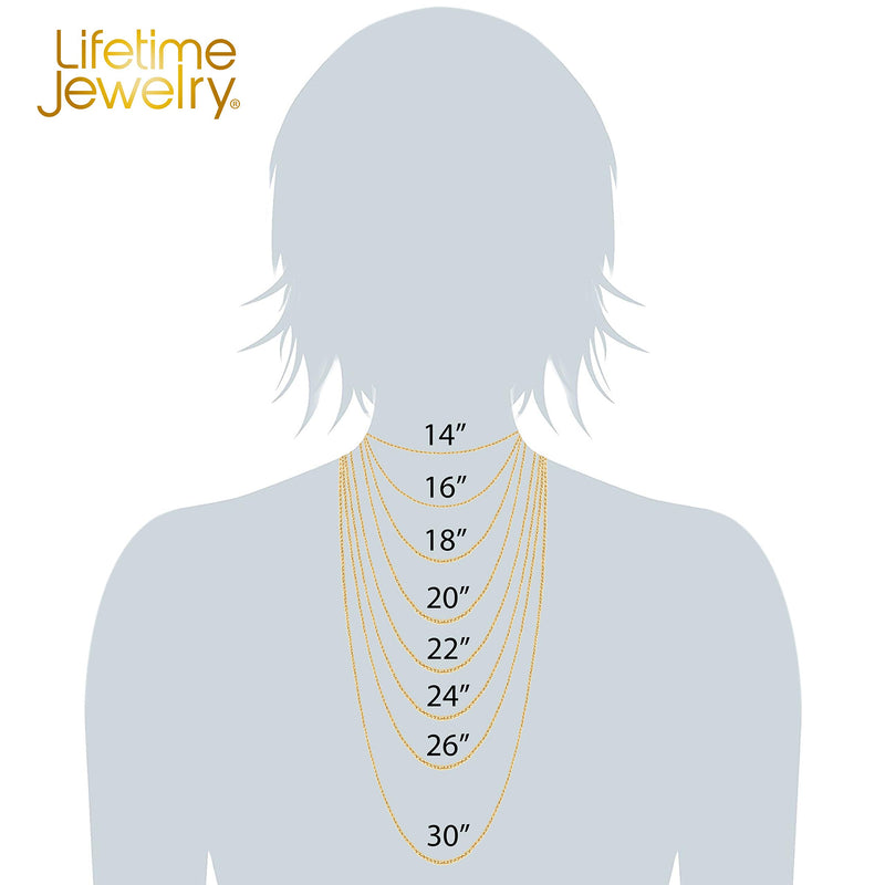 [Australia] - LIFETIME JEWELRY 1mm Rope Chain Necklace 24k Real Gold Plated for Women and Men 14.0 Inches 