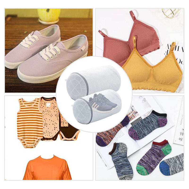 [Australia] - 2 Pcs Shoe Washing Machine Bag, Laundry Shoes Bag Dryer Door Shoe Net for Delicates Trainers Socks Bras 