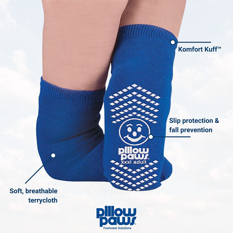 [Australia] - BARIATRIC ROYAL BLUE SLIPPER SOCKS Pack of 2 