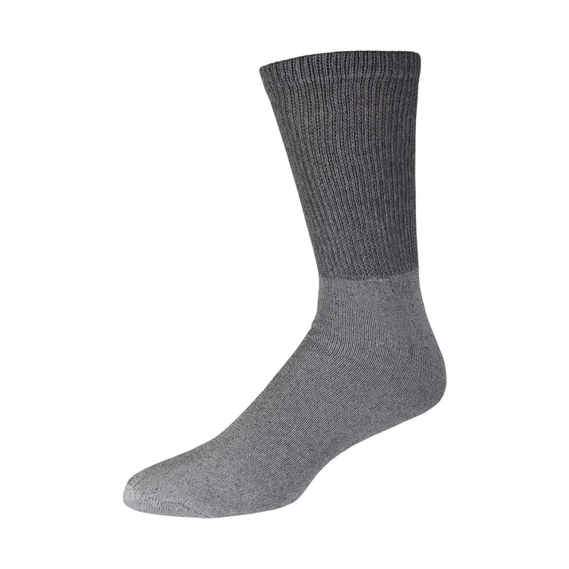 [Australia] - Big and Tall Diabetic Cotton Neuropathy Crew Socks, King Size Mens Athletic Crew Socks (13-16, Black/Gray/White) - 6 pairs Black / Gray / White 