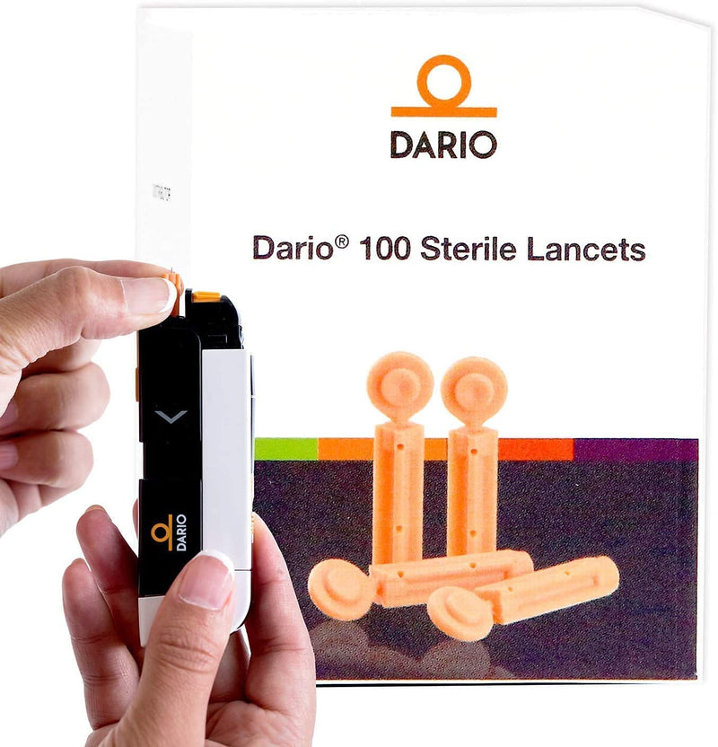 [Australia] - 100 Sterile Lancets. Simple, Comfortable Blood Glucose Measurements. Use Only with The Dario and Dario Blood Glucose Monitoring System. Size 30-Gauge Lancets 