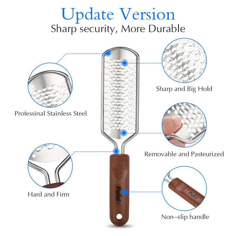 [Australia] - Professional Pedicure Foot File, Colossal Stainless Steel Detachable Foot Scrubber, Hard Skin Removers Pedicure Rasp for Wet and Dry Feet 