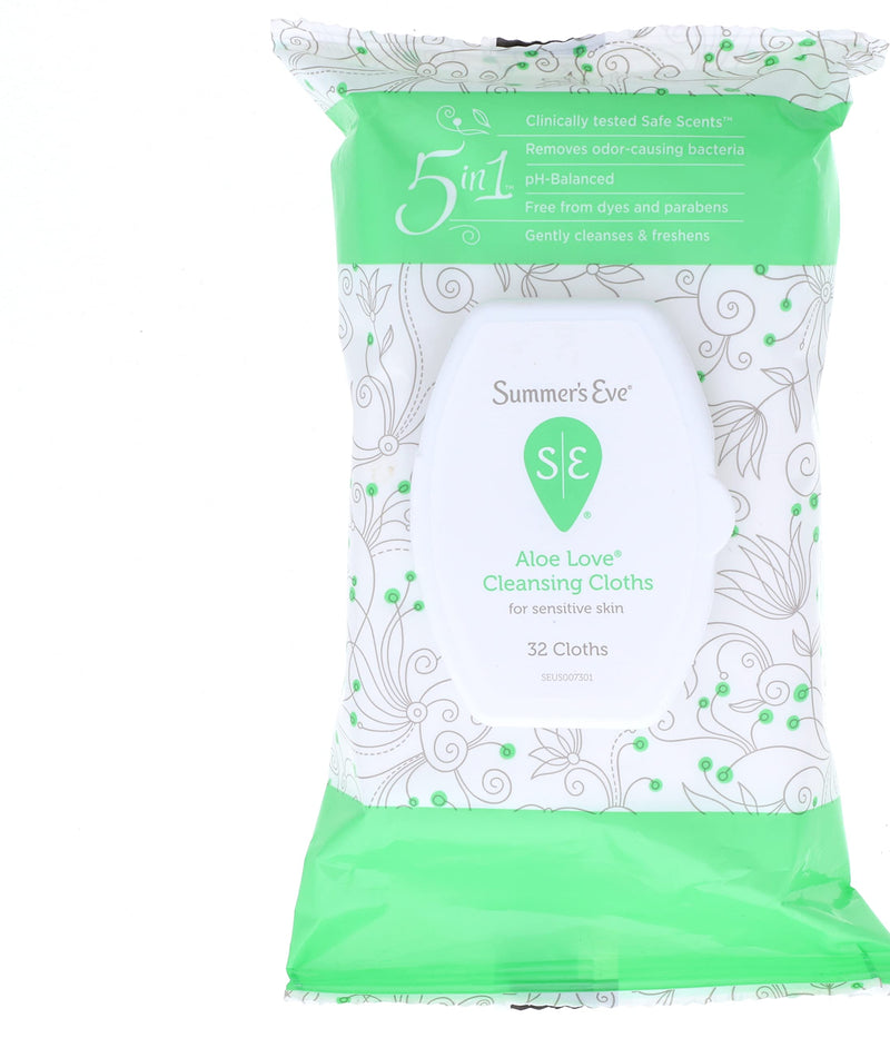 [Australia] - Summer's Eve Cleansing Cloths, Aloe Love, 32 ea - 2pc 